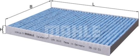 MAHLE LAO 1613 - Фильтр воздуха в салоне abcparts.ee