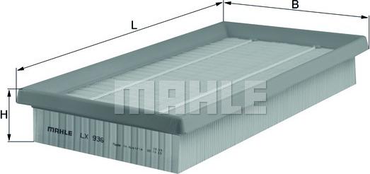 MAHLE LX 936 - Воздушный фильтр двигателя abcparts.ee