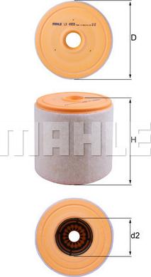 MAHLE LX 4959 - Воздушный фильтр двигателя abcparts.ee