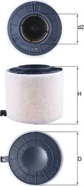 MAHLE LX 4410 - Воздушный фильтр двигателя abcparts.ee