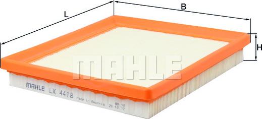 MAHLE LX 4418 - Воздушный фильтр двигателя abcparts.ee
