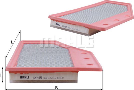 MAHLE LX 4573 - Воздушный фильтр двигателя abcparts.ee