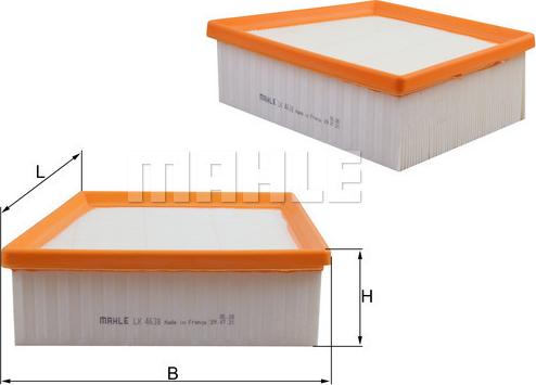 MAHLE LX 4638 - Воздушный фильтр двигателя abcparts.ee