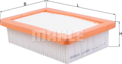MAHLE LX 4067 - Воздушный фильтр двигателя abcparts.ee