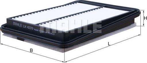 MAHLE LX 4239 - Воздушный фильтр двигателя abcparts.ee