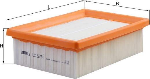 MAHLE LX 5791 - Воздушный фильтр двигателя abcparts.ee