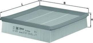 MAHLE LX 615 - Воздушный фильтр двигателя abcparts.ee