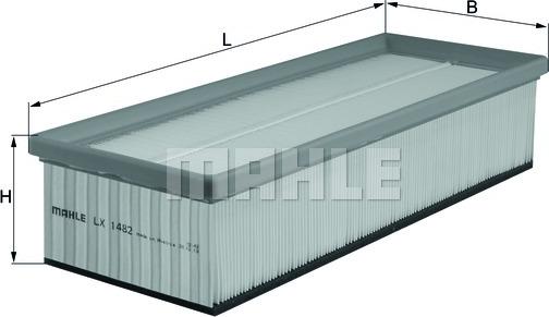 MAHLE LX 1482 - Воздушный фильтр двигателя abcparts.ee