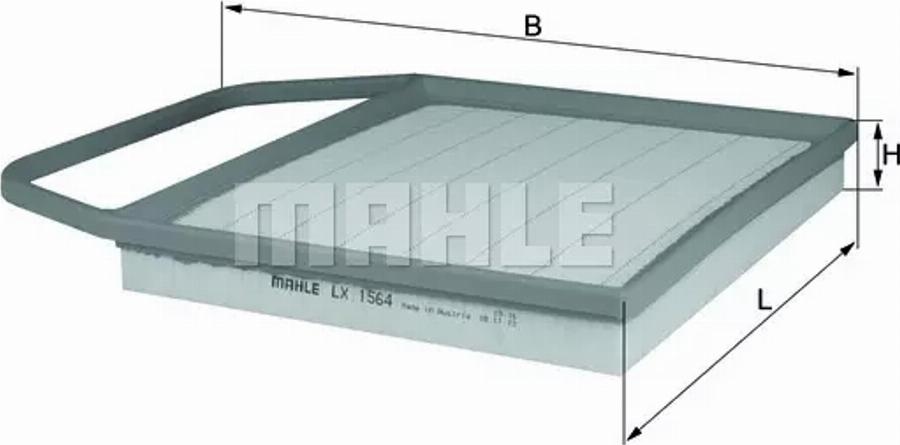MAHLE LX 1564 - Воздушный фильтр двигателя abcparts.ee