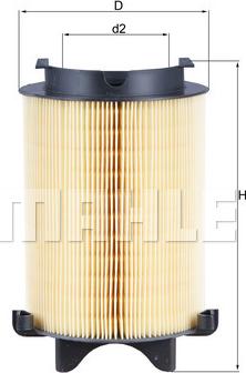 MAHLE LX 1566 - Воздушный фильтр двигателя abcparts.ee