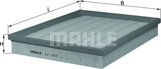 MAHLE LX 1503 - Воздушный фильтр двигателя abcparts.ee