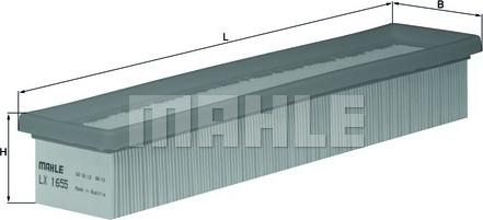 MAHLE LX 1655 - Воздушный фильтр двигателя abcparts.ee
