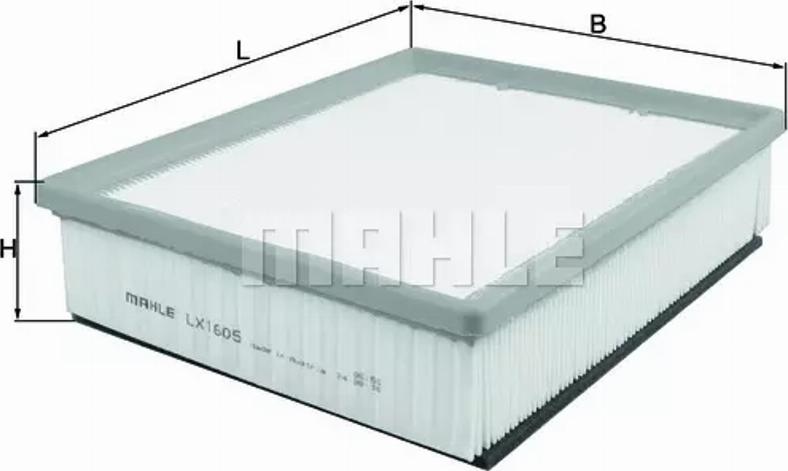 MAHLE LX 1605 - Воздушный фильтр двигателя abcparts.ee