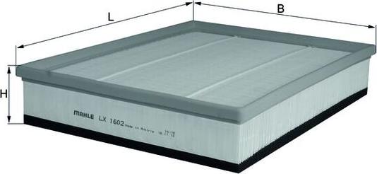 MAHLE LX 1602 - Воздушный фильтр двигателя abcparts.ee