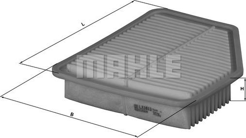 MAHLE LX 1613 - Воздушный фильтр двигателя abcparts.ee