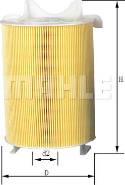 MAHLE LX 1899 - Воздушный фильтр двигателя abcparts.ee