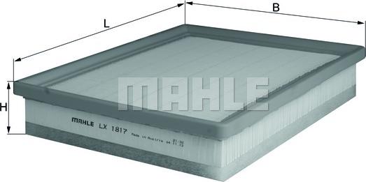 MAHLE LX 1817 - Воздушный фильтр двигателя abcparts.ee