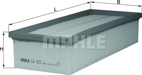 MAHLE LX 1211 - Воздушный фильтр двигателя abcparts.ee