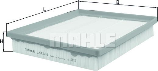 MAHLE LX 1288 - Воздушный фильтр двигателя abcparts.ee
