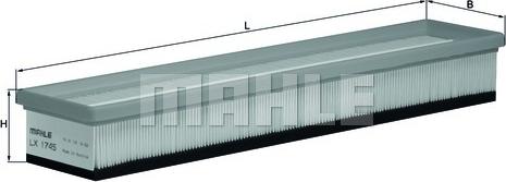 MAHLE LX 1745 - Воздушный фильтр двигателя abcparts.ee