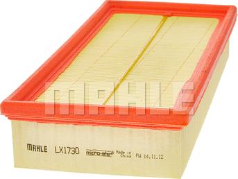 MAHLE LX 1730 - Воздушный фильтр двигателя abcparts.ee