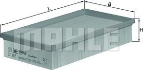 MAHLE LX 802 - Воздушный фильтр двигателя abcparts.ee