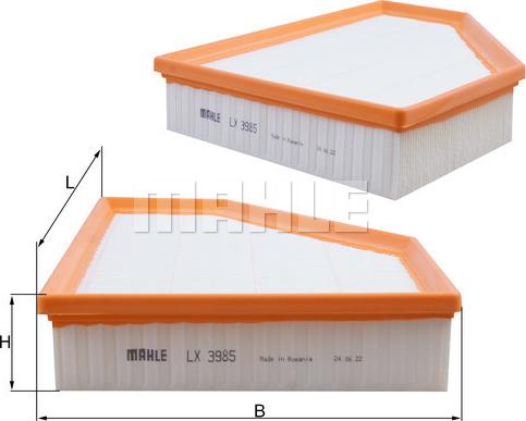 MAHLE LX 3985 - Воздушный фильтр двигателя abcparts.ee