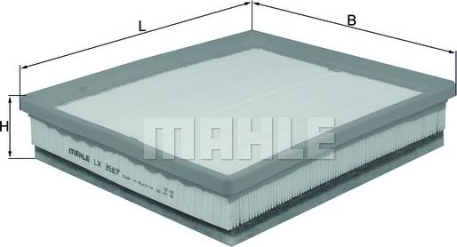 MAHLE LX 3987 - Воздушный фильтр двигателя abcparts.ee