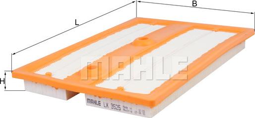 MAHLE LX 3525 - Воздушный фильтр двигателя abcparts.ee