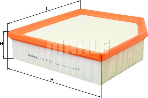 MAHLE LX 3527 - Воздушный фильтр двигателя abcparts.ee