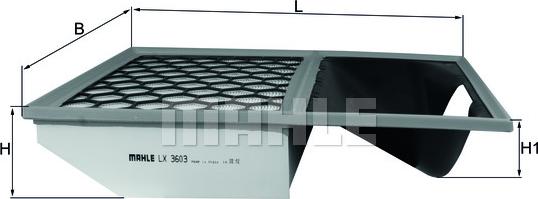 MAHLE LX 3603 - Воздушный фильтр двигателя abcparts.ee