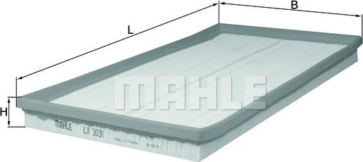 MAHLE LX 3031 - Воздушный фильтр двигателя abcparts.ee