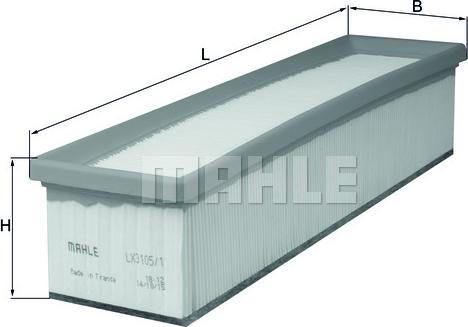 MAHLE LX 3105/1 - Воздушный фильтр двигателя abcparts.ee