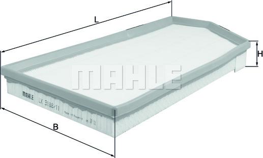 MAHLE LX 3188/11 - Воздушный фильтр двигателя abcparts.ee
