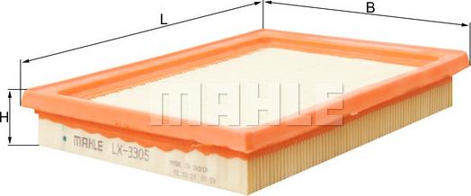 MAHLE LX 3305 - Воздушный фильтр двигателя abcparts.ee