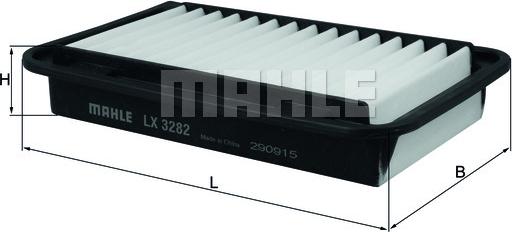MAHLE LX 3282 - Воздушный фильтр двигателя abcparts.ee
