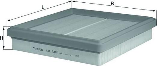 MAHLE LX 328 - Воздушный фильтр двигателя abcparts.ee