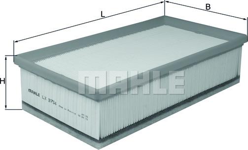 MAHLE LX 3754 - Воздушный фильтр двигателя abcparts.ee