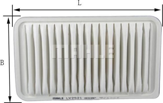MAHLE LX 2521 - Воздушный фильтр двигателя abcparts.ee