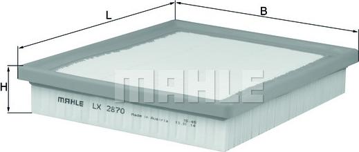 MAHLE LX 2870 - Воздушный фильтр двигателя abcparts.ee