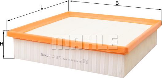 MAHLE LX 2872 - Воздушный фильтр двигателя abcparts.ee