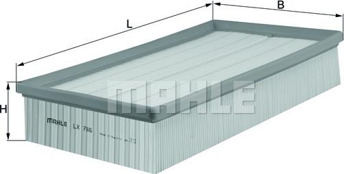 MAHLE LX 786 - Воздушный фильтр двигателя abcparts.ee