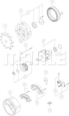 MAHLE MG 598 - Генератор abcparts.ee