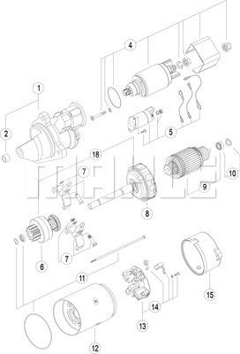 MAHLE MS 423 - Стартер abcparts.ee