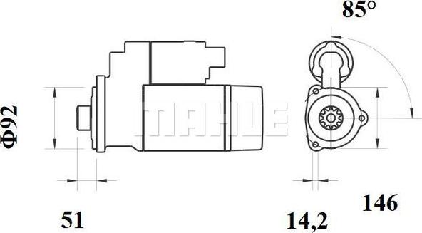 MAHLE MS 754 - Стартер abcparts.ee
