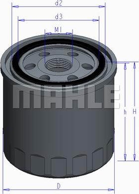 MAHLE OC 556 - Масляный фильтр abcparts.ee