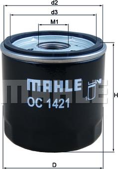 MAHLE OC 1421 - Масляный фильтр abcparts.ee