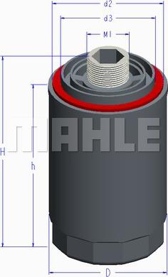 MAHLE OC 1022 - Масляный фильтр abcparts.ee
