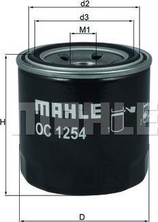 MAHLE OC 1254 - Масляный фильтр abcparts.ee