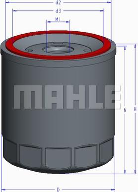 MAHLE OC 894 - Масляный фильтр abcparts.ee